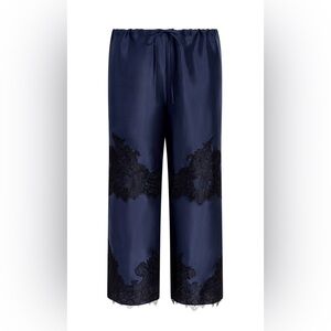 Aflalo Navy Maelis Silk Pongee Pant